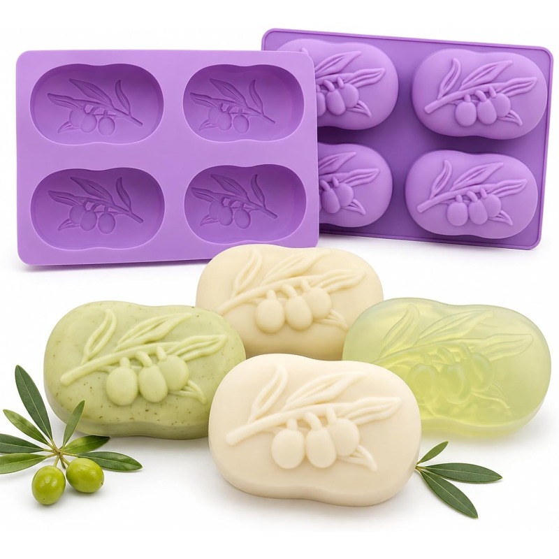 Candle Making Bath - แม่พิมพ์ซิลิโคนรูปใบมะกอก สำหรับทำสบู่ ของใช้ทำสบู่ ใบไม้ เทียน โลชั่น