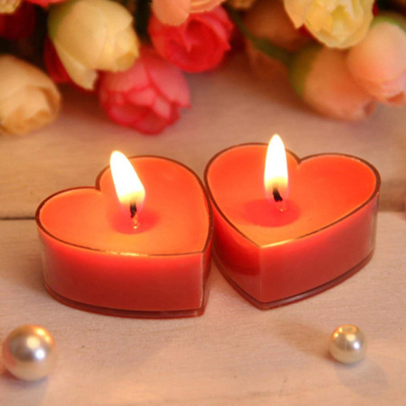 Candle Making Gel Wax - 50 ชุดหัวใจรอบเทียนแม่พิมพ์ Tealight Jar ที่ว่างเปล่าพลาสติกใสถ้วยเทียนแขนหัตถกรรมชุด DIY