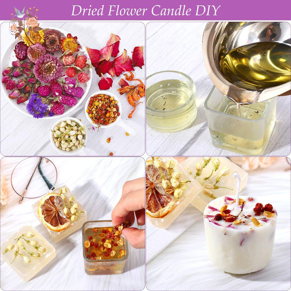 ชุดอุปกรณ์ดอกไม้แห้ง 15 ถุง สำ - Candle Making Bath บทวิจารณ์และราคา