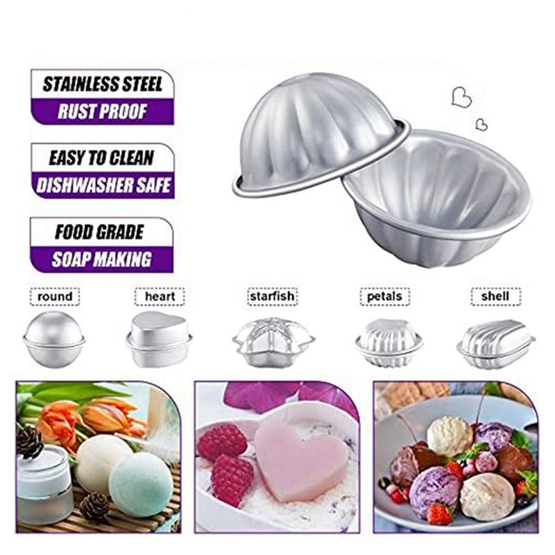 ABKS-24 ชิ้น 6 รูปทรง แม่พิมพ์ - Candle Making Bath บทวิจารณ์และราคา