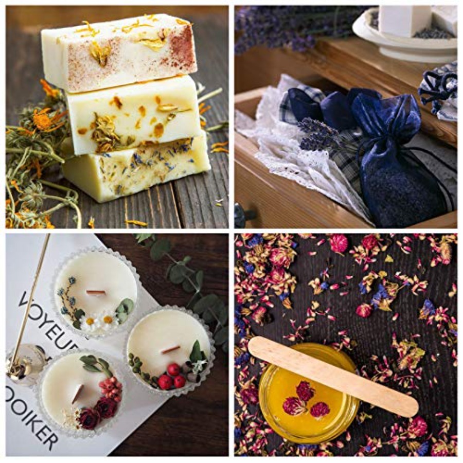 ดอกไม้แห้ง 9 ถุง ชุดสมุนไพรดอก - Candle Making Bath บทวิจารณ์และราคา