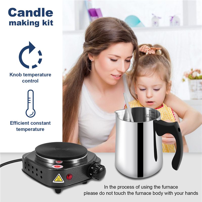 หม้อเทเทียนพร้อมแผ่นทำความร้อน - Candle Making Quantities บทวิจารณ์และราคา